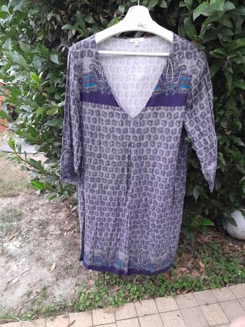 Phildar robe ton bleu taille 46