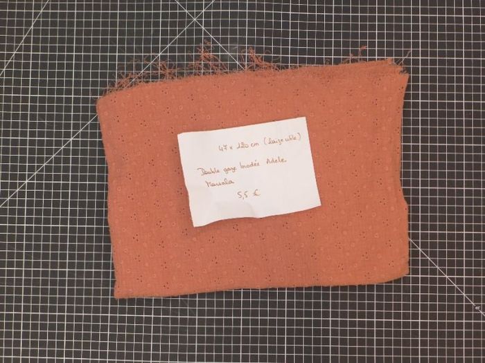 Coupon - Double gaze brodée adele marsala