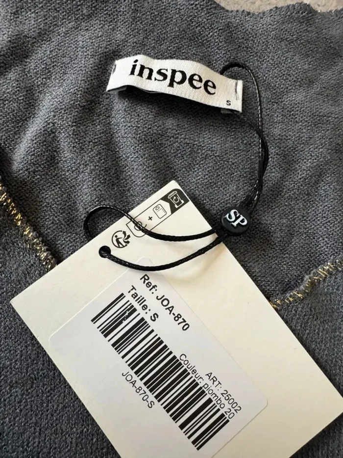 Haut gris Inspee, taille S, neuf avec étiquette, - photo numéro 4