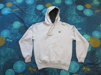 Sweat à capuche homme Champion Taille S 36 gris chiné (P153)