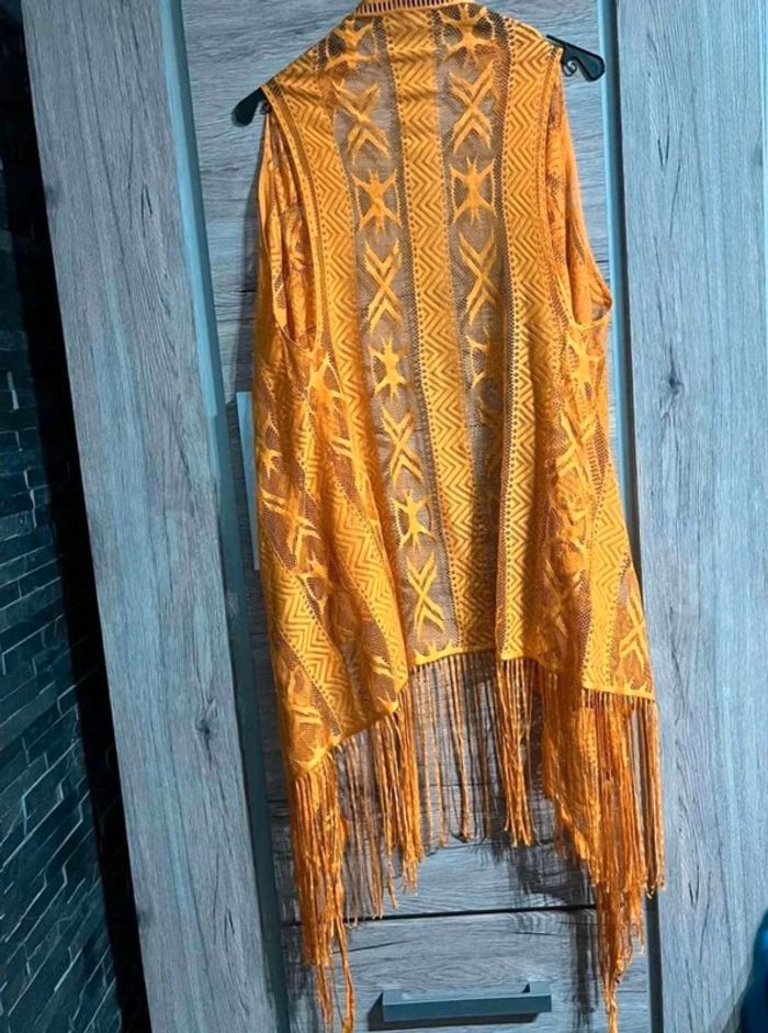 Paréo  moutarde femme robe  de  plage - photo numéro 4