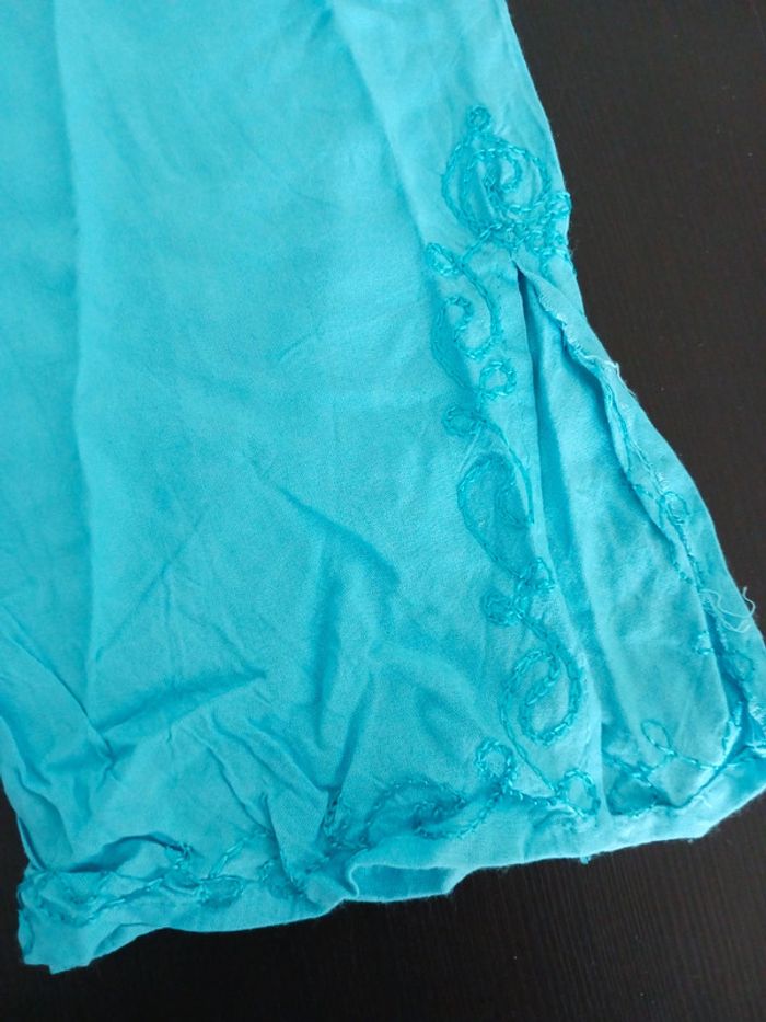 Ensemble tunique/pantalon été bleu Taille M38 - photo numéro 6