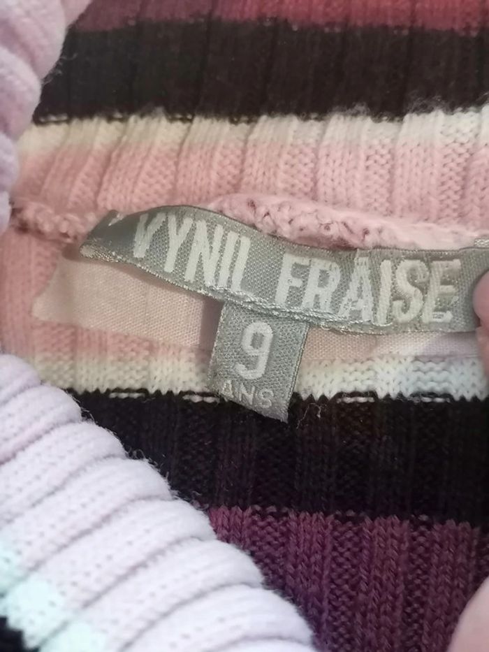 Pull col roulé Vynil fraise 9ans - photo numéro 2