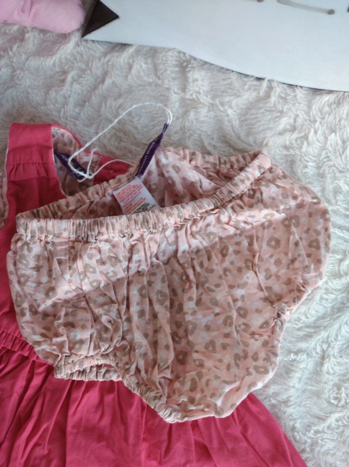 Ensemble (robe + boomer culotte) Fille 12 mois animaux savane éléphant Sergent major - photo numéro 10