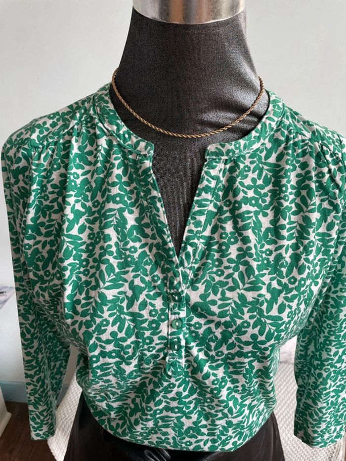Blouse en coton,manches 3/4. - photo numéro 2