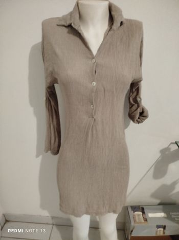 #kytieMfemme. Robe chemise manches retroussable taille M 