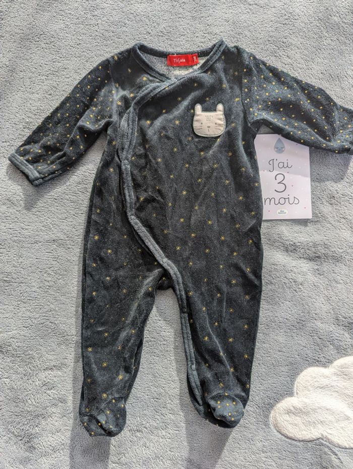 Pyjama velours - 3 mois - Tissaia