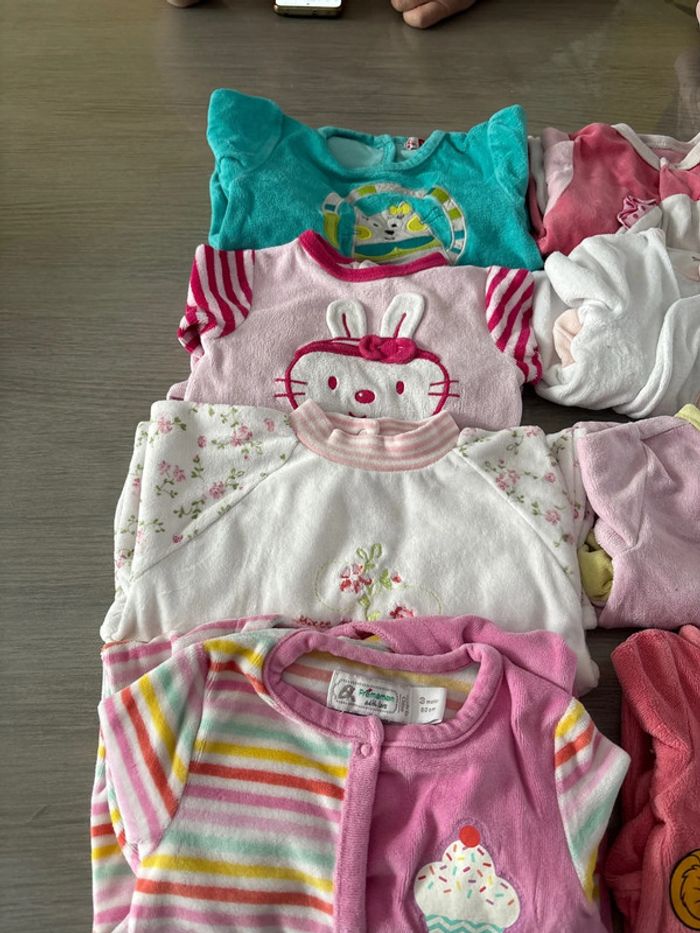 Lot pyjamas fille 3 mois - photo numéro 2