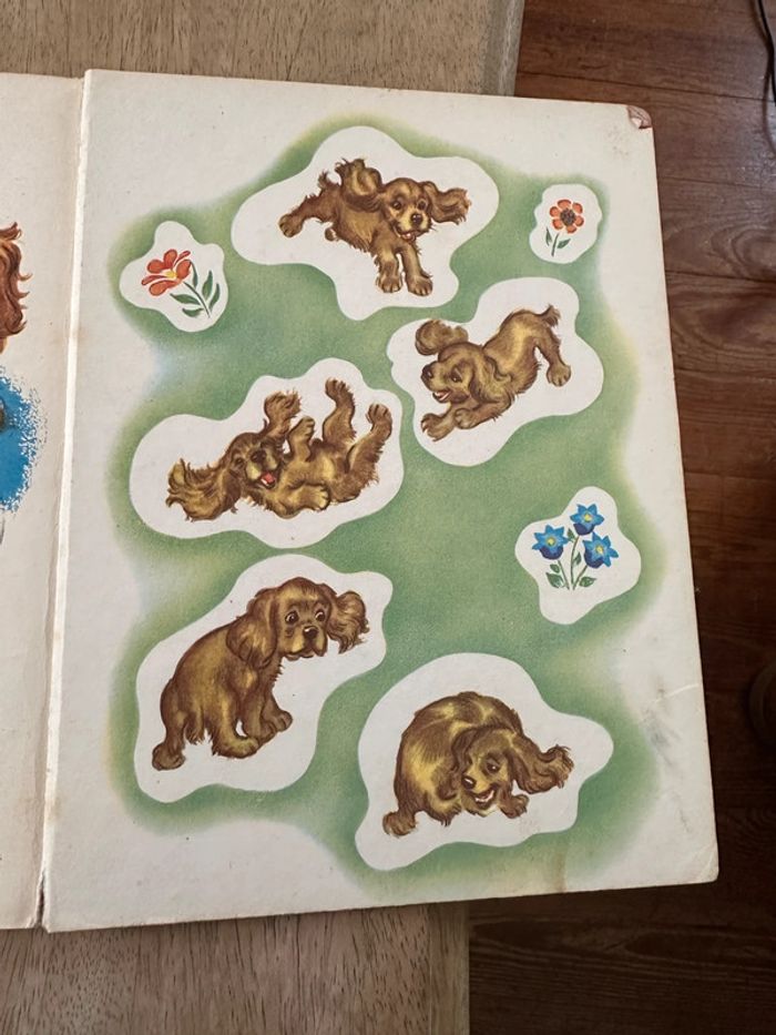 1956 - Les albums roses livre vintage très ancien Youpi cocker Pierre Probst Caroline jaune - photo numéro 4