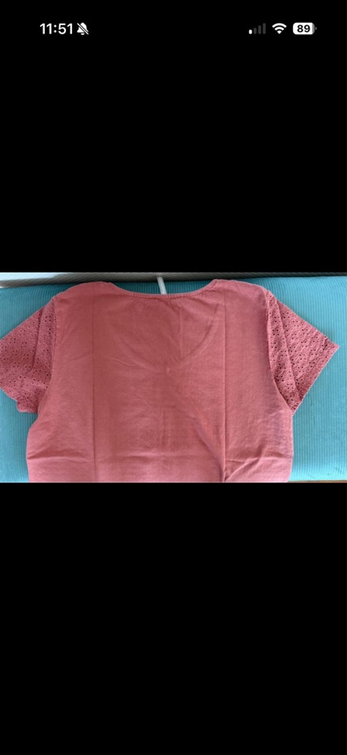 Teeshirt manche courte vieux rose - photo numéro 4