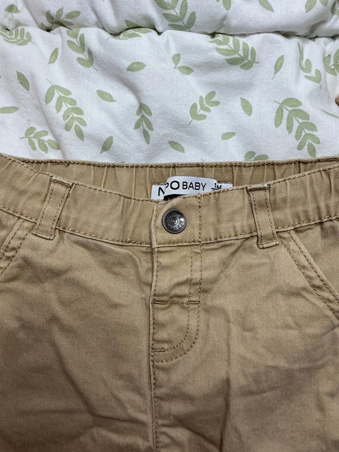 pantalon beige taille réglable 12 mois npo - photo numéro 4