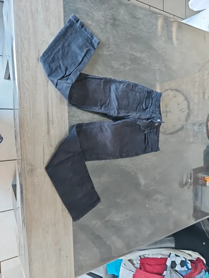 Jean skinny bleu marine 7 ans