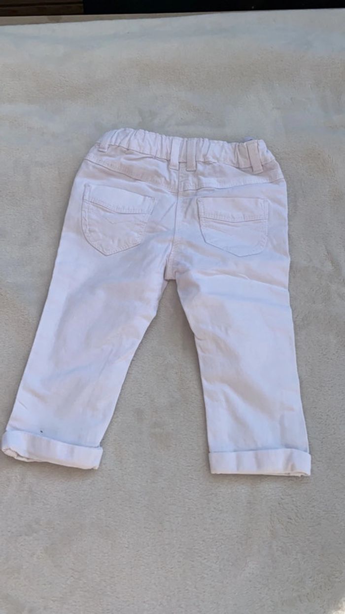 Jeans blanc - TAO - 12 mois - pantacourt - photo numéro 4