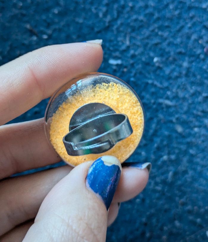 Bague ronde en verre style pylônes - photo numéro 3