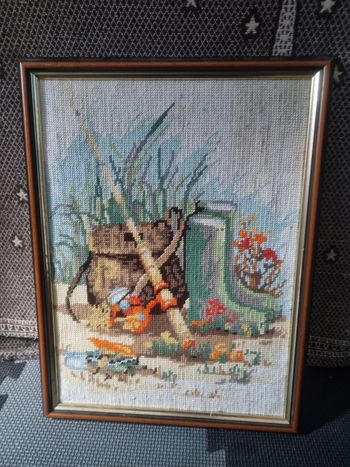 Tableau en canevas Thème Pêcheur vintage