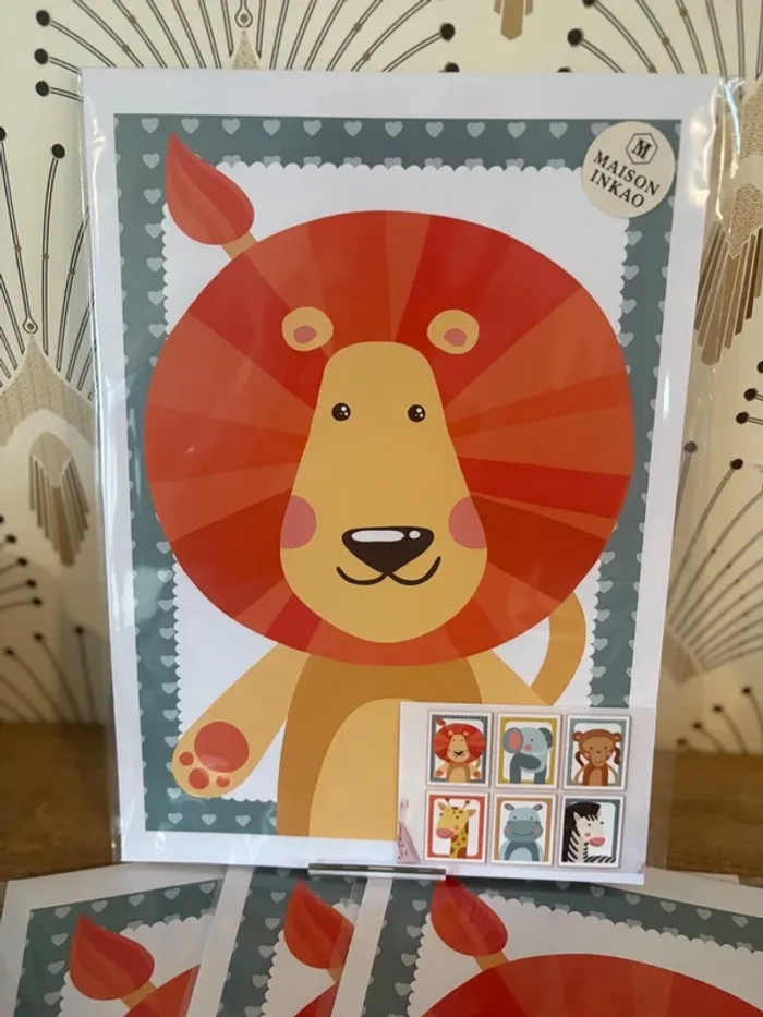 Affiches “Jungle Cirque” pour chambre enfant