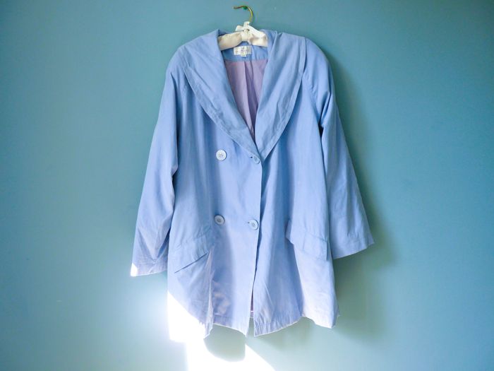 Manteau femme Camaieu L 40 bleu lavande TBE