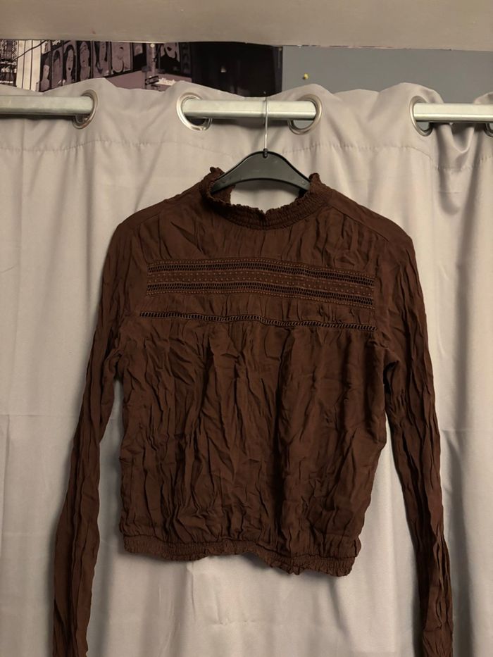 blouse marron