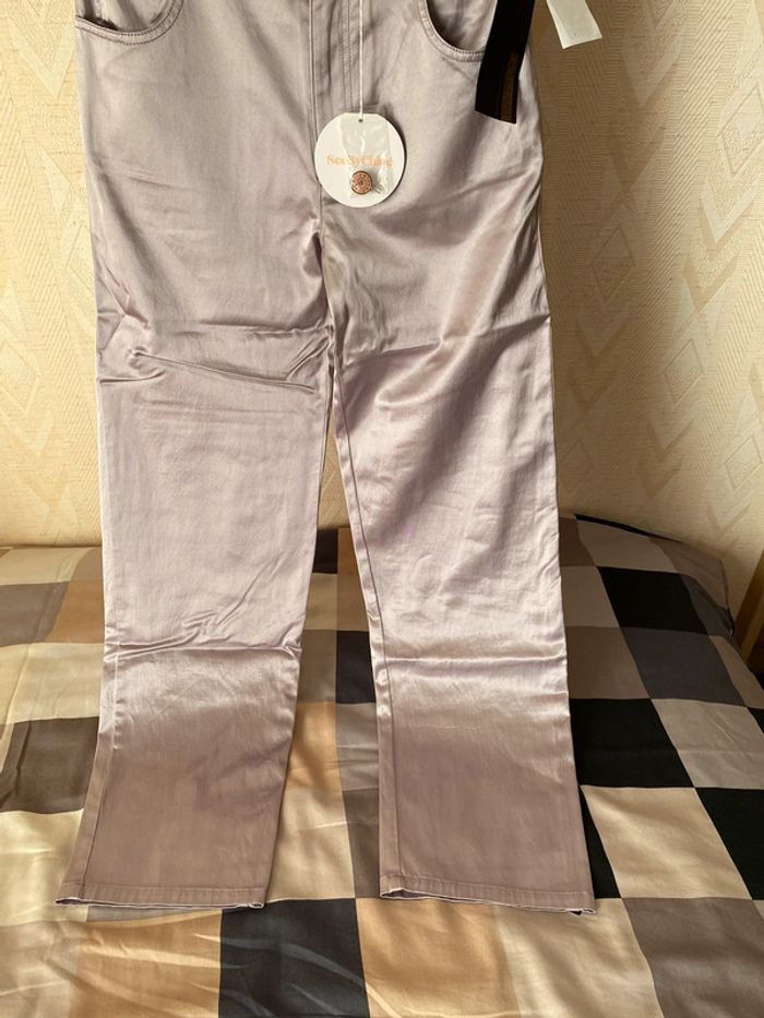 Superbe beau pantalon satiné See By Chloé neuf avec étiquette - photo numéro 2