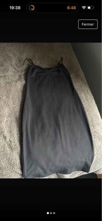 Robe noire à bretelles Zara 