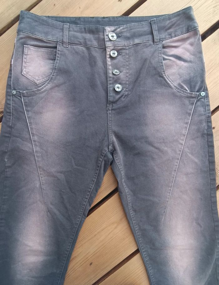 Pantalon "Maryley" - Taille M - chocolat - photo numéro 3