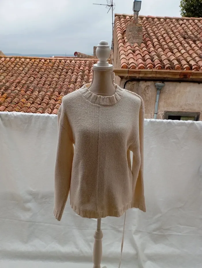 Pull Box - Pull en maille crème taille s