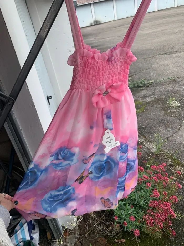 Lot 5 vêtements été neuf fille robe combi short, taille 12 ans - photo numéro 8