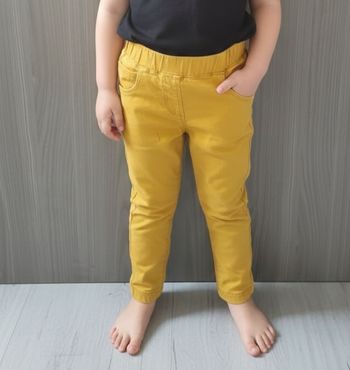 🌼 Pantalon bébé fille moutarde – 24 mois / 2 ans 🌼