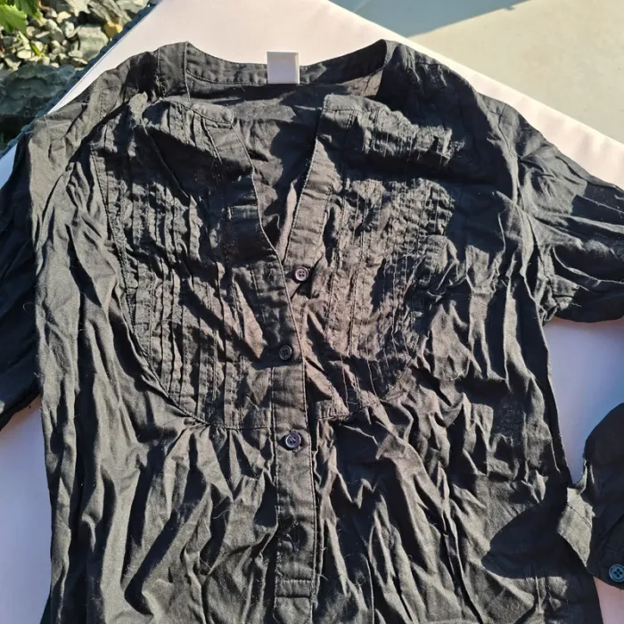 Chemisier long tunique noire taille 36 camaieu - photo numéro 2