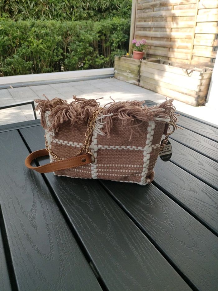 sac beige marron coton dacon paille - photo numéro 2