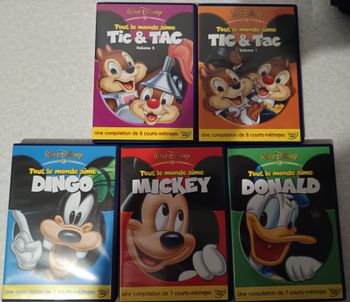 Super Coffret 5 Dvd Disney avec Mickey, Donald, Dingo et Tic-Tac 1 et 2