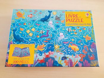 Coffret livre et puzzle Labyrinthes sous la mer