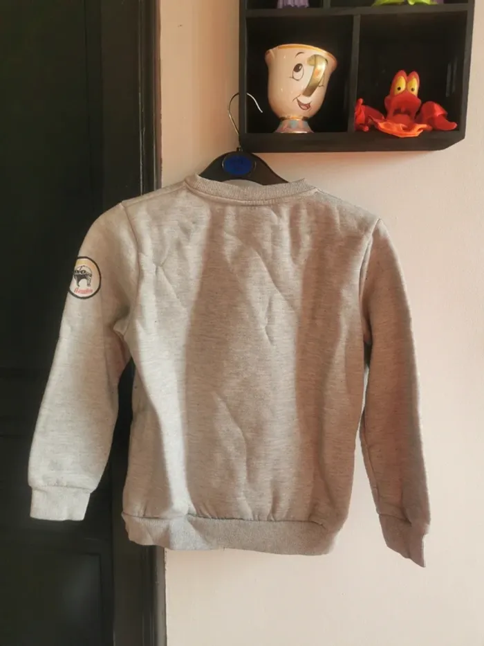 Pull gris avec motifs. - photo numéro 6