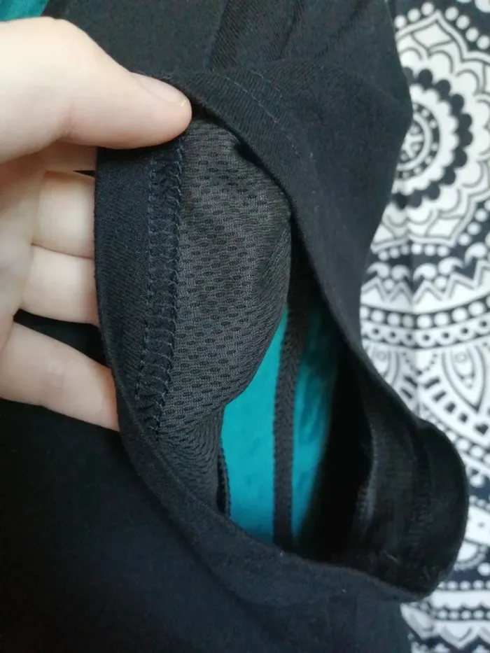 Tee-shirt de sport noir imprimé éclair turquoise et argenté / crivit / (S) - photo numéro 4