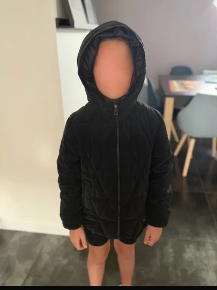 Manteau Doudoune noire Zara fille 9 ans