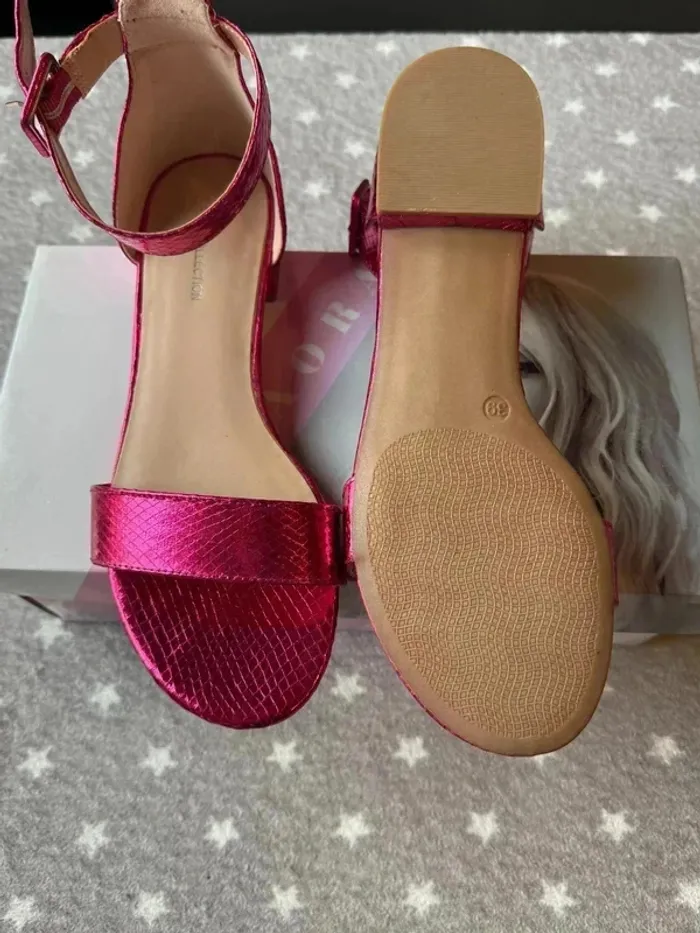 Sandales à talons Rita Ora x Star Collection – Rose Métallisé – Taille 39 - photo numéro 1