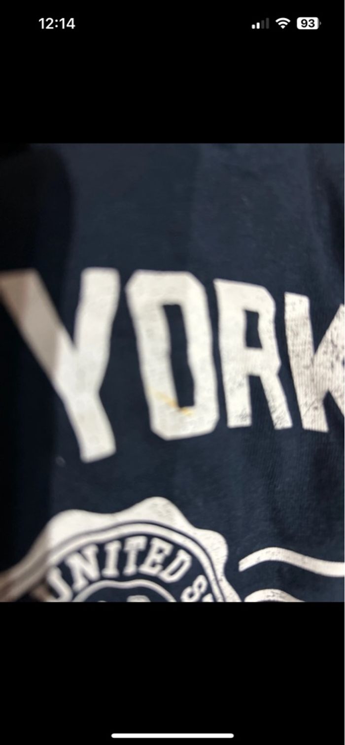 Teeshirt manches longues bleu marine écriture blanches 5 ans - photo numéro 5