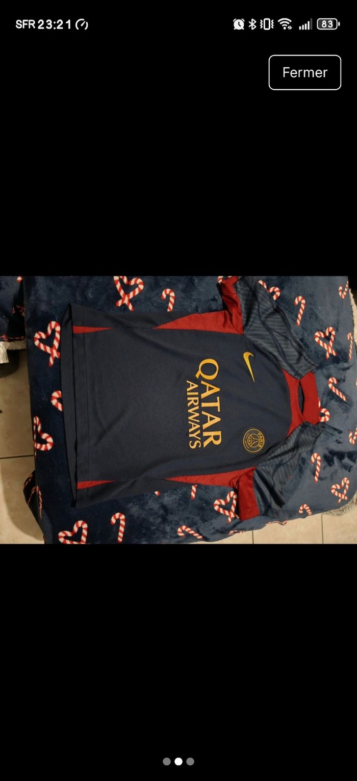 Maillot psg quatar 128 cm137 cm - photo numéro 2