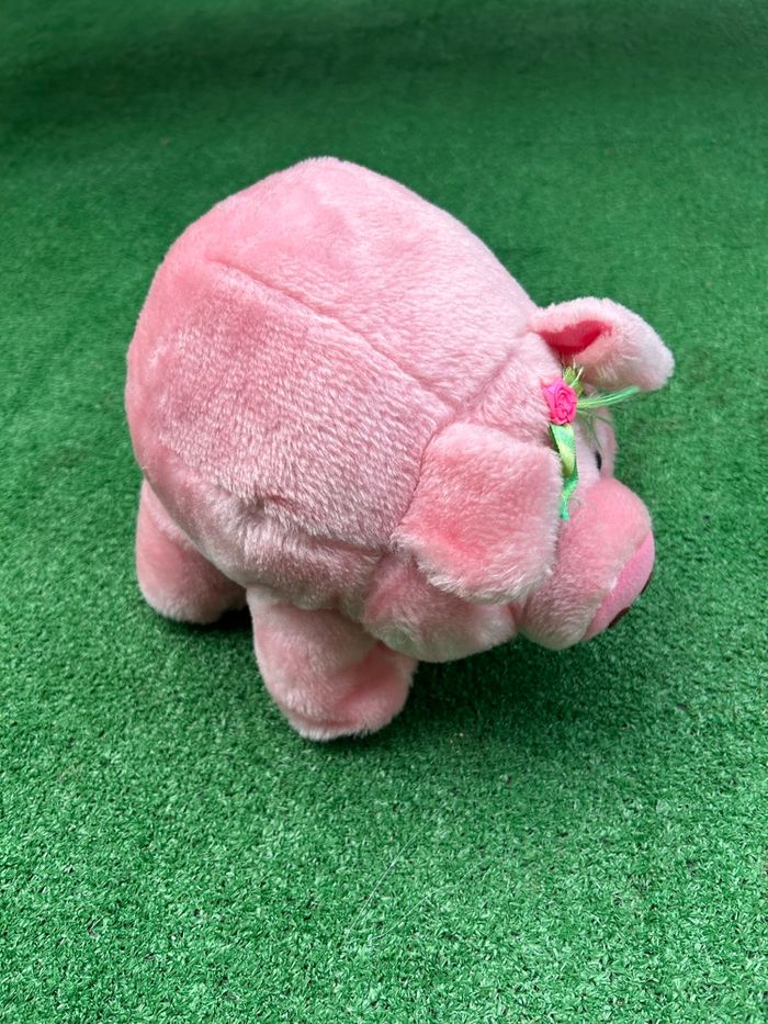 Peluche cochon rose douce 22 cm - photo numéro 2