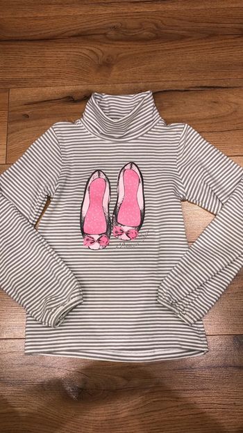 T shirt col roulé fille ballerine 🌺 taille 8 ans nky