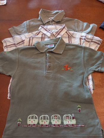 Lot 2 polos avec 1 chemise