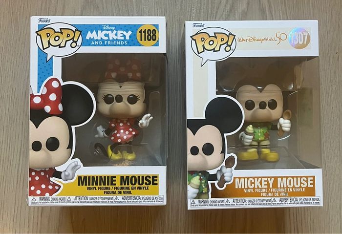 Pop funko(Minnie mouse 1188,et Mickey mouse 1307)
