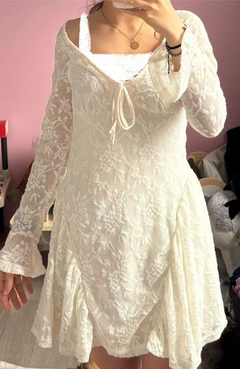 Robe style bohème blanche crème
