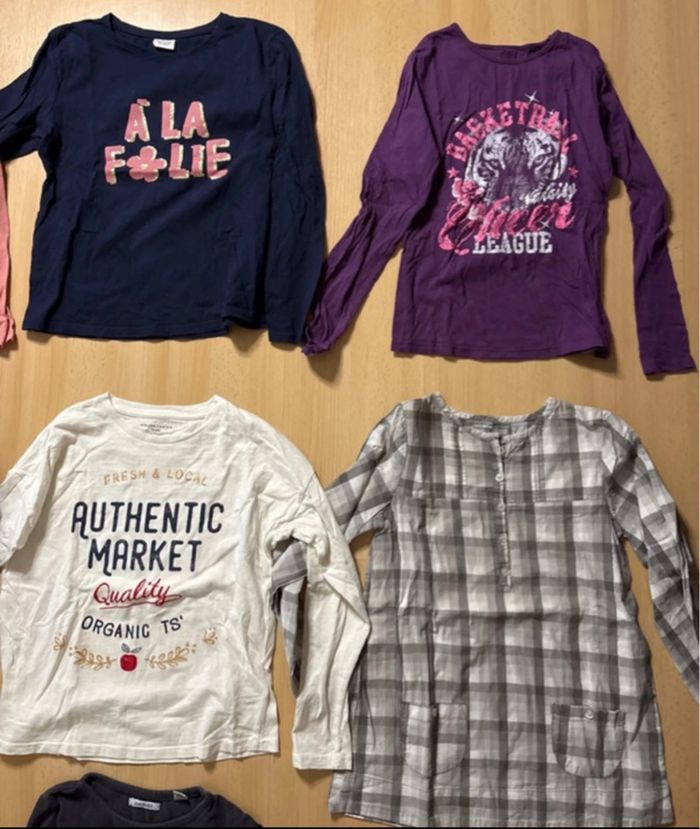 Lot de 9 t shirts manches longues fille 10 ans - photo numéro 4