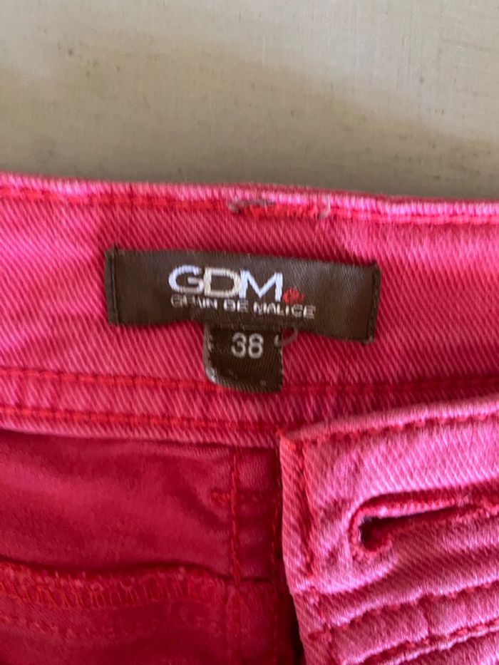 short en jeans GDM fuschsia taille 38 - photo numéro 4