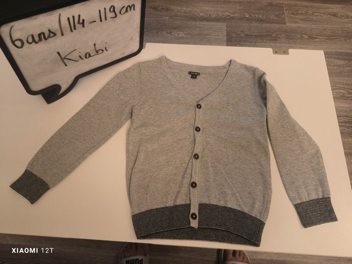 Gilet Kiabi gris clair