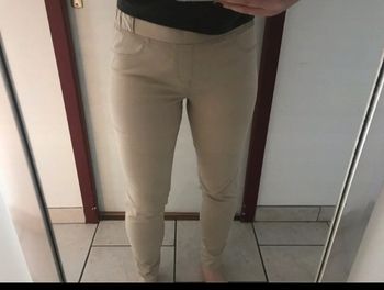 Pantalon beige femme