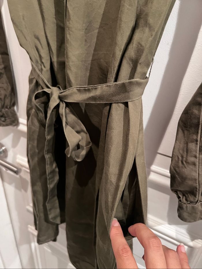 Robe chemise kaki - photo numéro 2