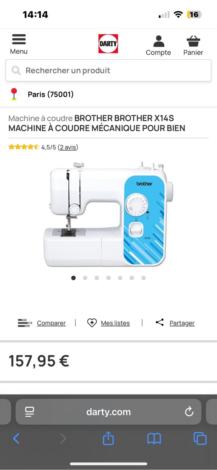 Machine à coudre BROTHER X14S - photo numéro 7