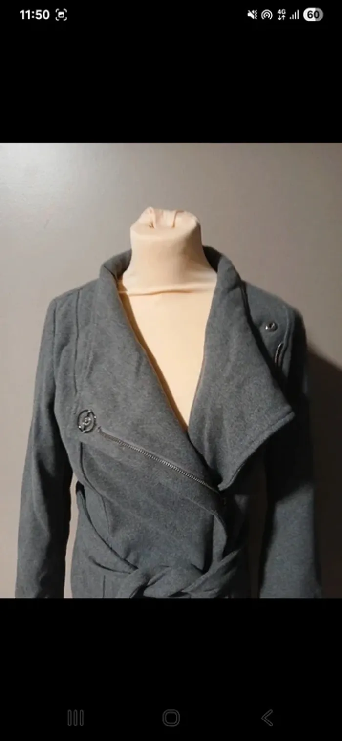 manteau gris - photo numéro 3
